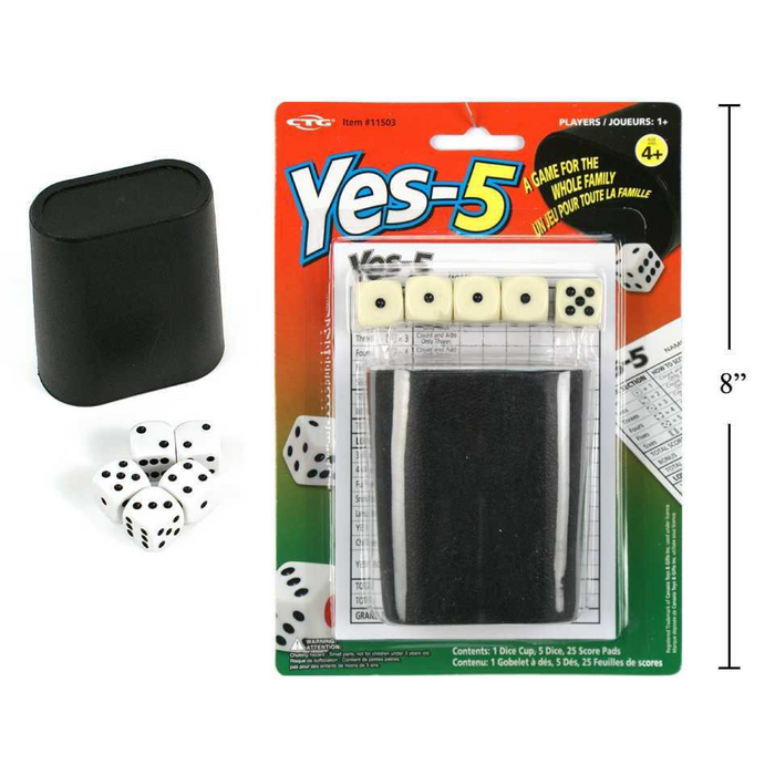 YES - 5 DICE GAME SET