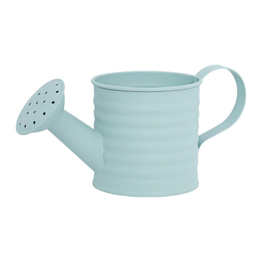 Light blue watering can on a white background