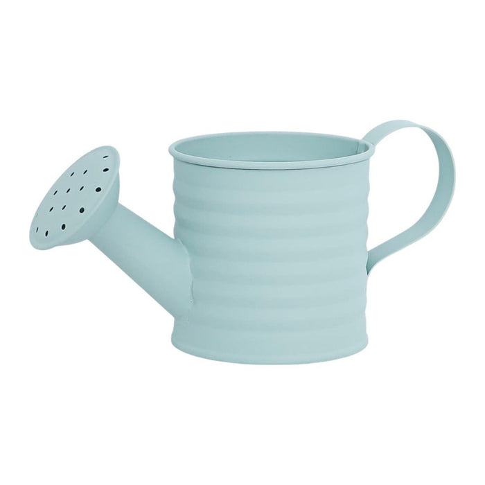 Light blue watering can on a white background