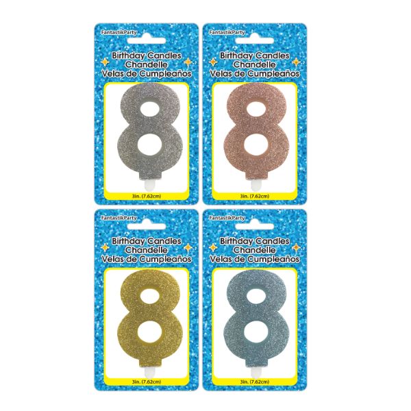 FANCY GLITTER NUMBER CANDLE
