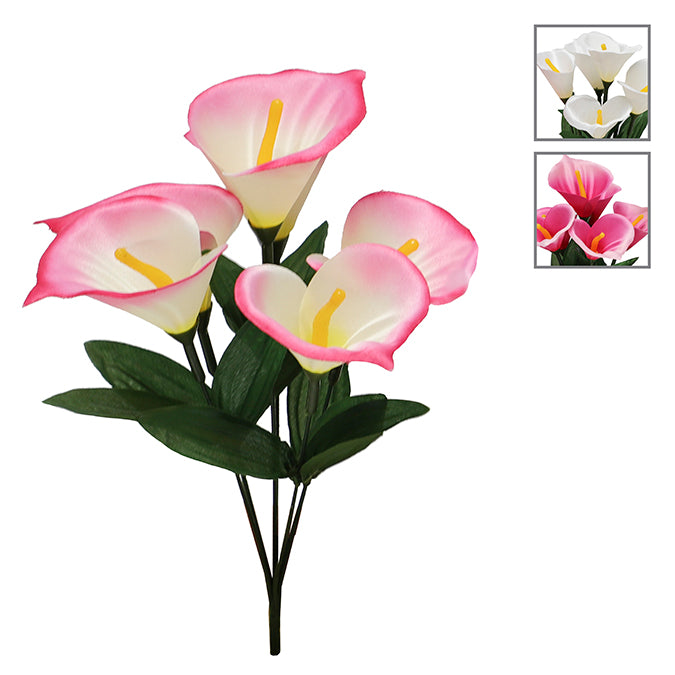 ASSORTED SATIN CALLA LILY BUSH