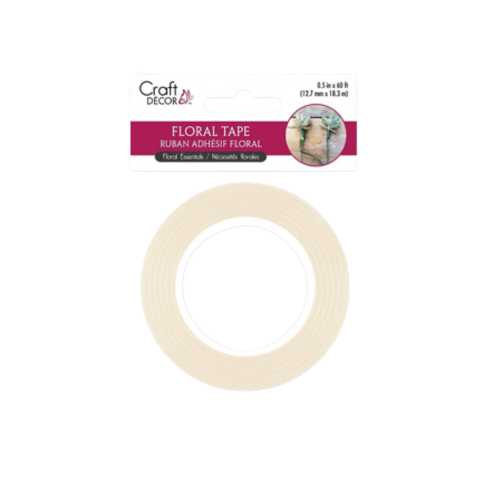 Floral tape on a white background with 'Craft Decor' branding.