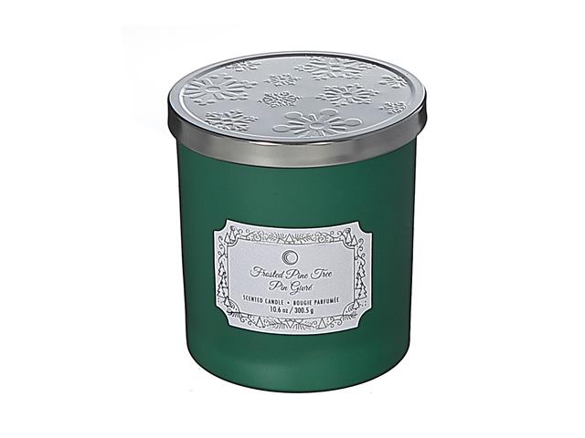 10.5OZ JAR CANDLE WITH LID - FROSTED PINE TREE