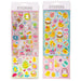 Two packages of Easter-themed stickers with colorful designs on a white background.