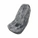Gray textured car seat cover on a white background