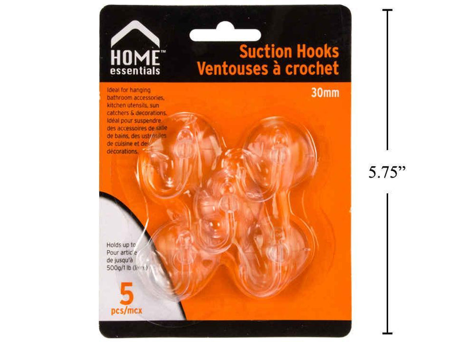 SUCTION PLASTIC HOOKS 30MM 5 PCS
