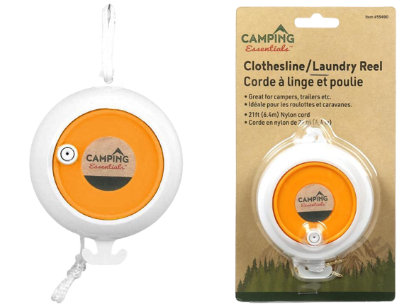 CAMPING ESSENTIALS CLOTHESLINE -LAUNDRY REEL (2FT)