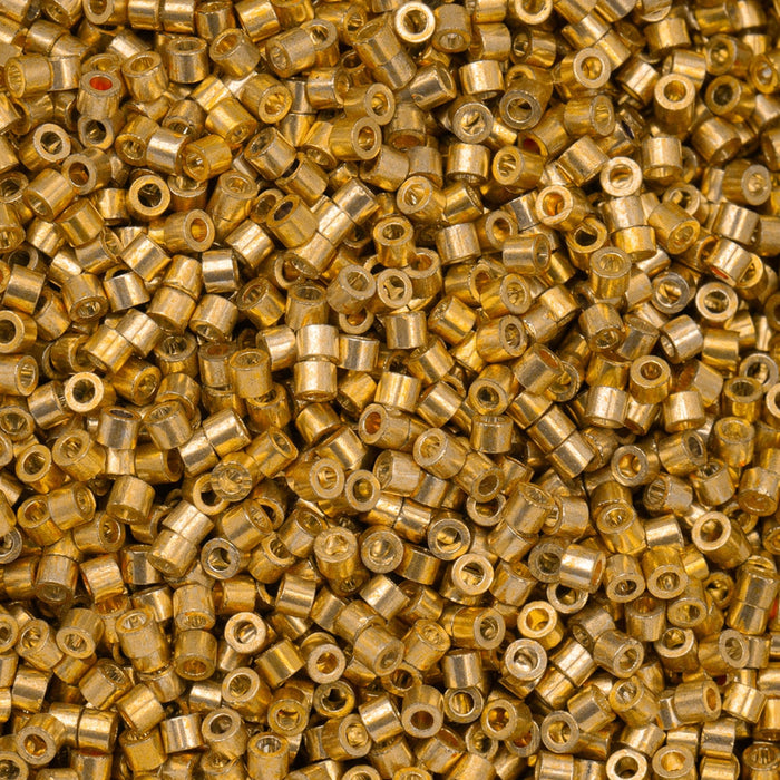 Close-up of small gold beads