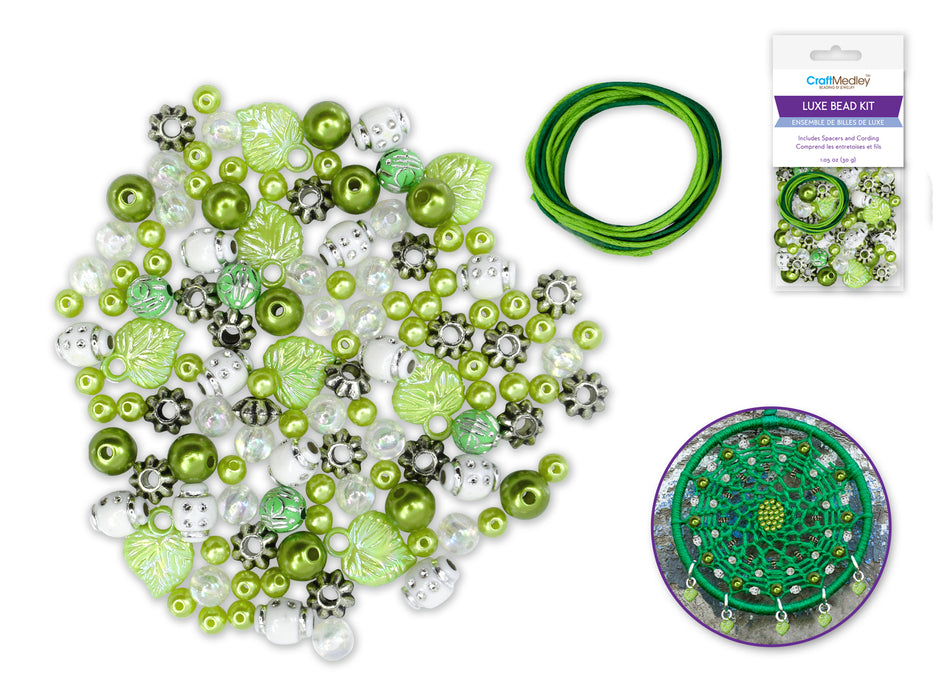 LUXE ACRYLIC BEAD KIT WITH SPACERS & CORDING
