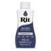 Rit dye bottle in navy blue on a white background