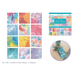 Packaging of Perfect Prints paper with colorful watercolor designs and a sample tag.