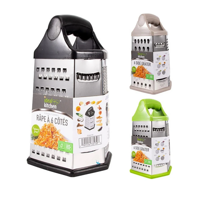Ideal Kitchen multi-grater with packaging on a white background