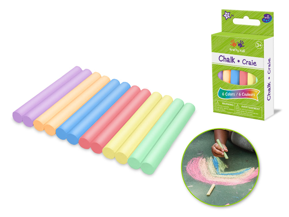 KRAFTY KIDS LIL' ARTIST 12 PK WASHABLE CHALK