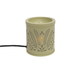 Ceramic oil warmer with floral design on a white background