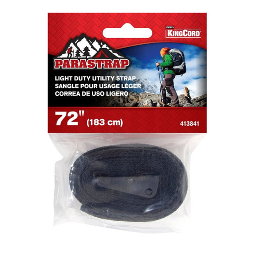 KingCord Parastrap packaging with a blue strap inside, on a white background