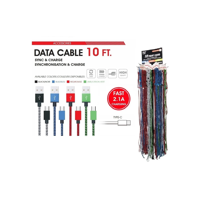 TYPE C FAST CHARGE CABLE 10FT