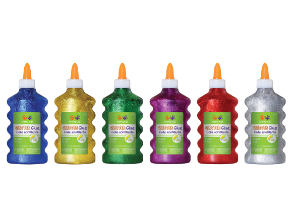 TWINKLE TOWN: 200ML GLITTER GLUE BOTTLE A) BRIGHTS 1 - PER COLOR