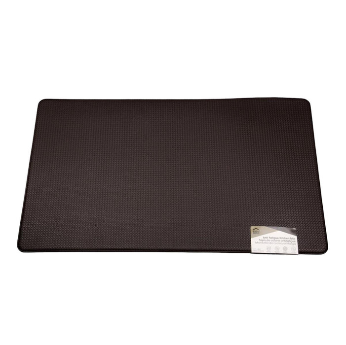 Black mat with a label on a white background