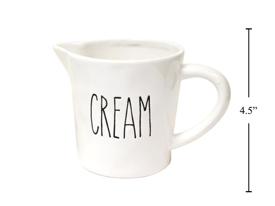 MODERN FARMHOUSE CERAMIC CREAM CONTAINER — North Cobalt Flea Market
