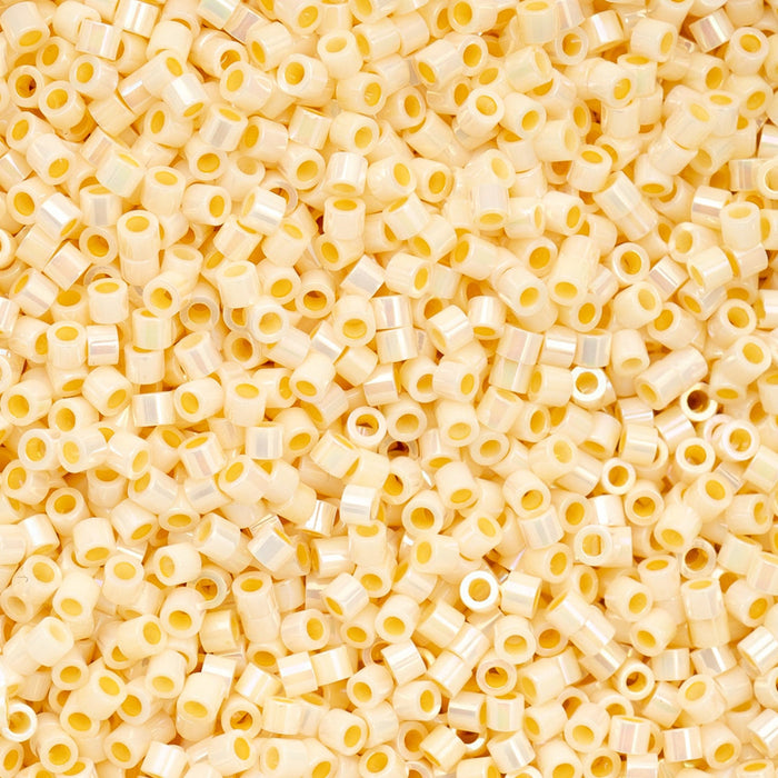 Close-up of small beige beads with a textured surface