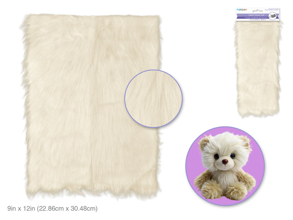 FAUX FUR SHEET 9 X 12 LONG HAIR