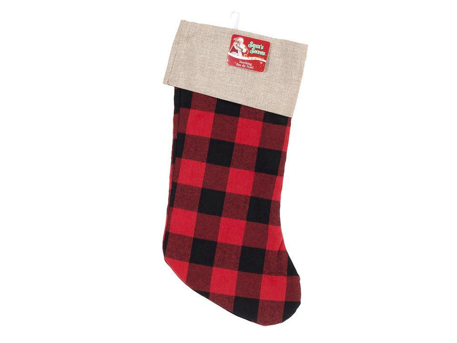 CHRISTMAS 20'' TARTAN STOCKING