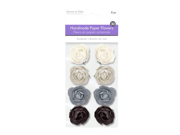 HANDMADE PAPER ROSEBUDS E) CLASSIC