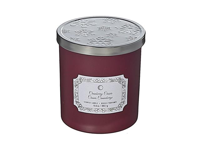 10.5OZ JAR CANDLE WITH LID - CRANBERRY CASSIS
