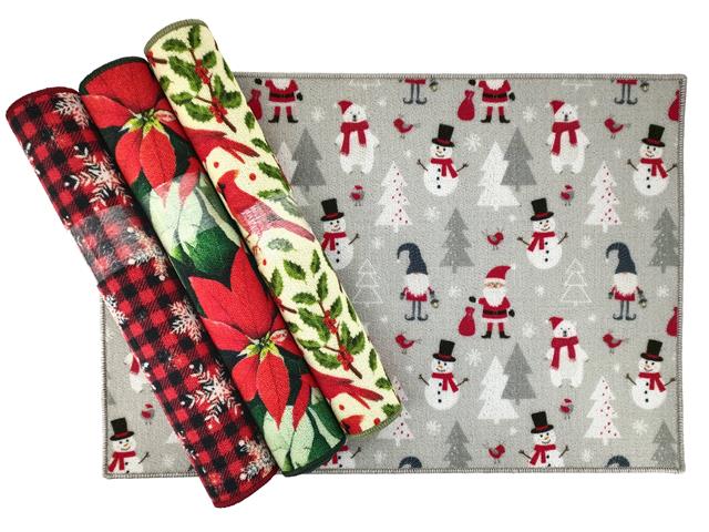 ASSORTED CHRISTMAS TUFTED FLOOR MAT 2'X5'