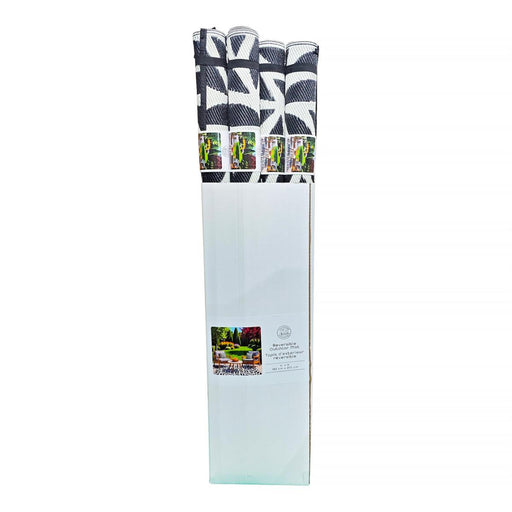 Packaged product with black and white pattern on a white background