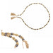 Beaded necklace with tassels on a white background