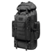 Black tactical backpack on a white background