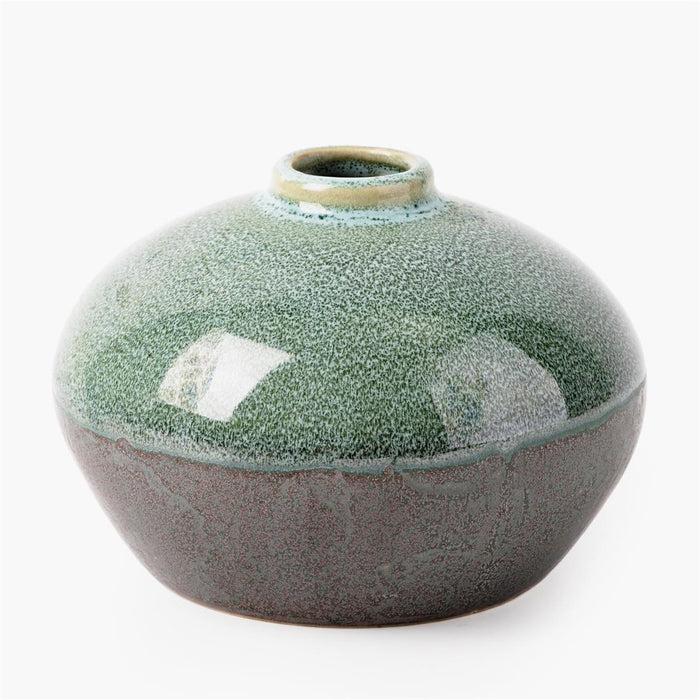 DIPPED GLAZE CERAMIC VASE 4.7X3.3IN