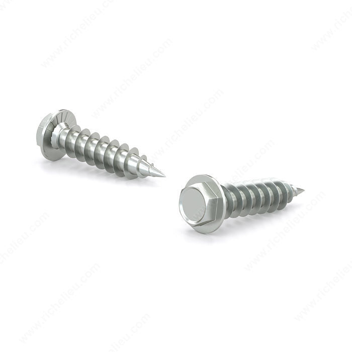 SHEET METAL SCREW, HEX HEAD WITH WASHER #8 1/2IN, 18PK BLISTER