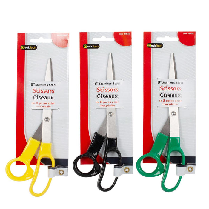 8''S/S SCISSORS WITH PLASTIC HANDLE
