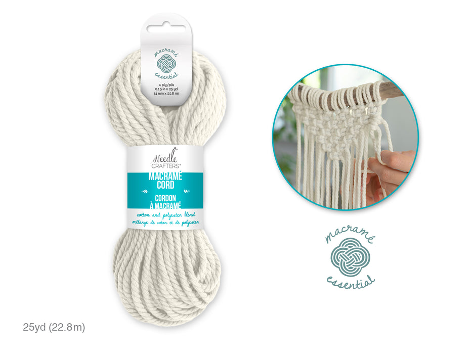 NEEDLECRAFTERS: 4MM MACRAMÉ CORD 25YDS (22.8M)