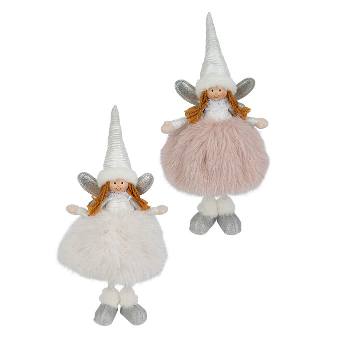 FABRIC STANDING ANGEL ASSORTED 42CM