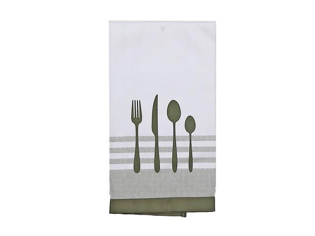 UTENSIL FRONT STITCHED TEA TOWEL