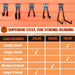Hanging hooks with a chart showing load-bearing capacities on an orange background