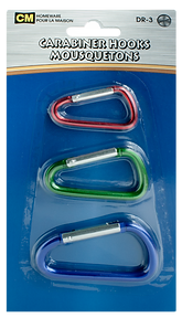 CARABINER HOOKS SET OF 3