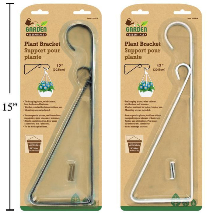 12IN PLANT BRACKET W/ 2 SCREWS