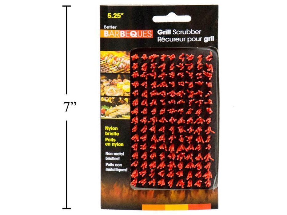 5.25" BBQ GRILL SCRUBBER W/NYLON BRISTLES