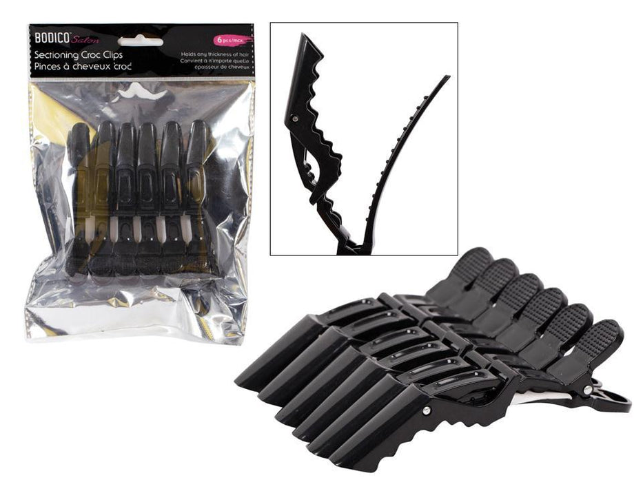 BODICO SALON HAIR SECTIONING CLIPS - 6 PCS