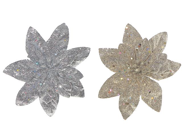 ASSORTED GLITTER POINSETTIA