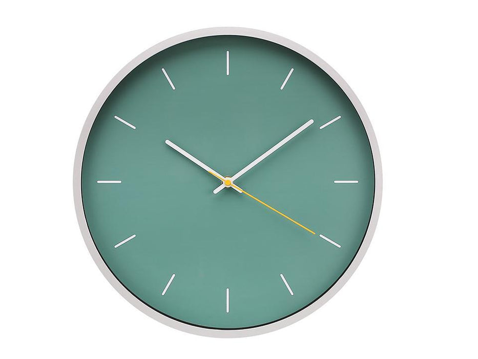 REYES 14'' WALL CLOCK TEAL AND SILVER