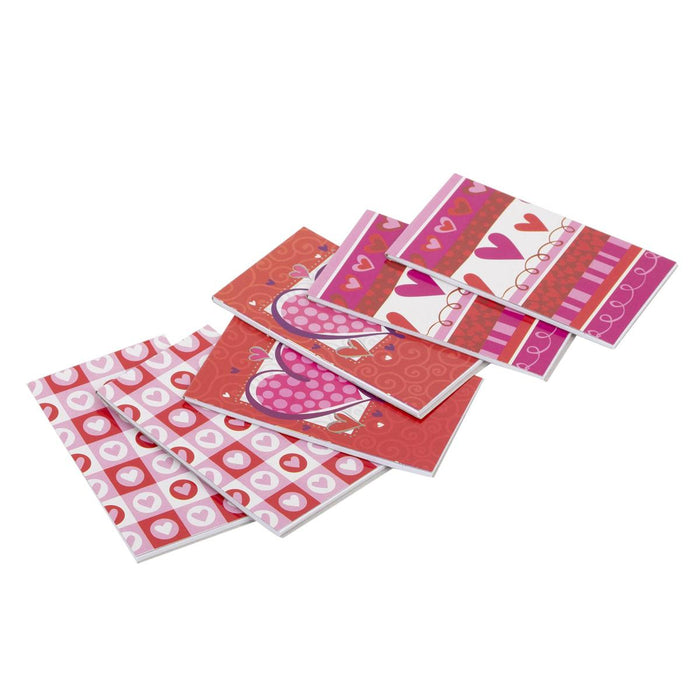 VALENTINES MINI NOTEPADS PACK OF 6