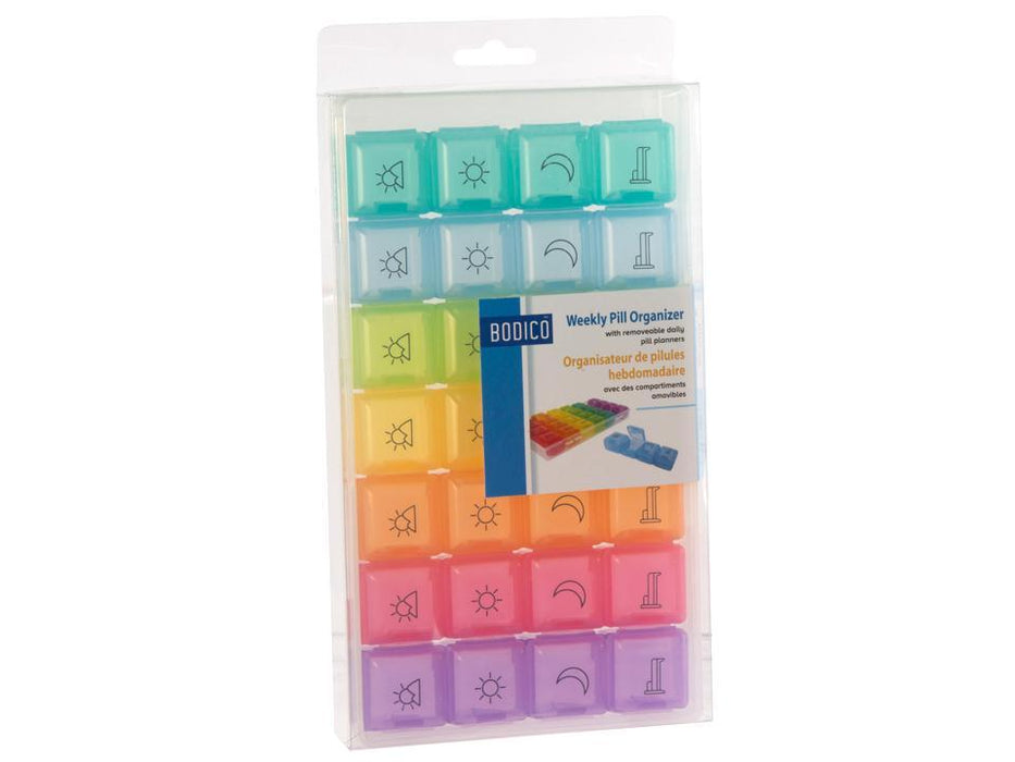 BODICO WEEKLY PILL ORGANISER - 4 TIMES A DAY