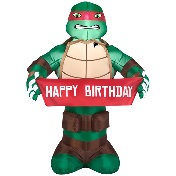 TURTLE INFLATABLE W/HAPPY BIRTHDAY SIGN