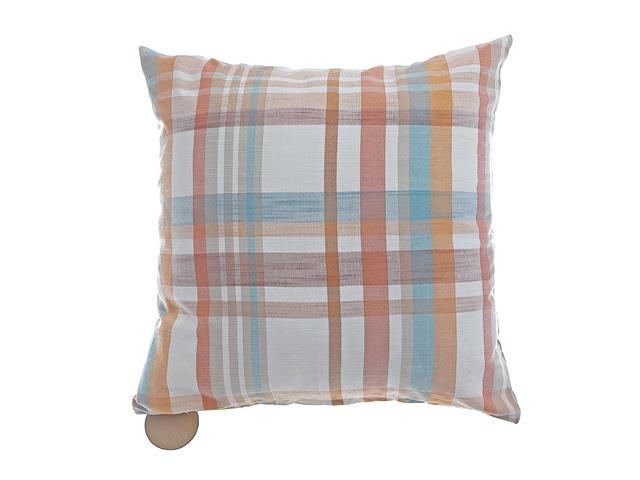 PLAID COTTON CUSHION 18X18