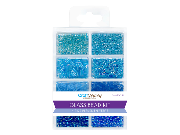 GLASS BEADS KIT ROCAILLES/SEED BEADS/BUGLES